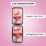 NFI essentials Small Folding Mirror for Women's Round Shape Mirror for Multipurpose, Magnifying Mirror - AYAHA ENTERPRISES PRIVATE LIMITED
