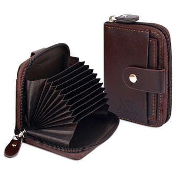 NFI essentials 11 Slots Card Holder for Men and Women's PU leather Credit Card Wallet - AYAHA ENTERPRISES PRIVATE LIMITED