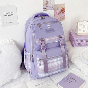 NFI essentials 17 Inch Trendy Korean Design Printed School Backpack For Student Girls & Womens Bag For Travelling, College, Tuition, Classes, Hicking, Picnic Bag