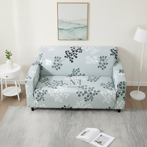 NFI Essentials 3 Seater Stretchable Sofa Cover Elegant Geometric Abstract Design, Soft Polyester Spandex Fabric, Anti-Slip, Wrinkle-Resistant, Washable Couch Slipcover.
