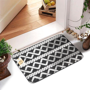 NFI essentials Microfibre Indoor & Outdoor Door Mat for Home, Bathroom,Bedroom,Kitchen,Floor Mat, (58x38cm)