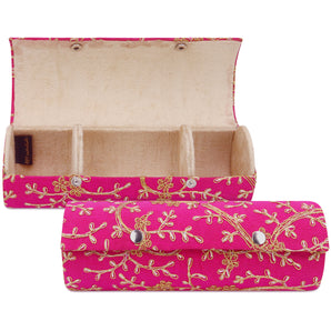 NFI essentials Small Bangle Box for Women, Embroidery Bangle Organiser for Girl