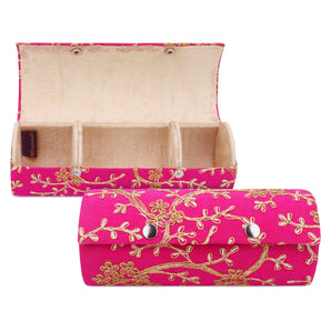 NFI essentials Small Bangle Box for Women, Embroidery Bangle Organiser for Girl