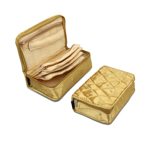 NFI essentials Medium Jewellery Organizer With Multiple Compartment Bangle Holder Organizer Pouch Travel Storage case for Women