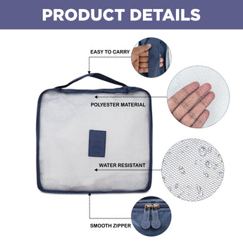 NFI essentials Set of 6 Travel Organizer, Cube Storage Organizer Bags Clothes Packing Storage - AYAHA ENTERPRISES PRIVATE LIMITED