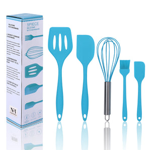 NFI essentials Silicone Kitchen Utensils Spoon Set of 5