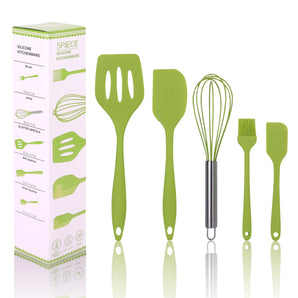 NFI essentials Silicone Kitchen Utensils Spoon Set of 5
