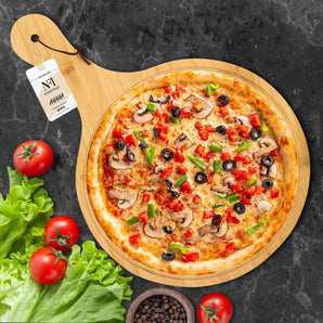 NFI essentials Wooden Pizza Cutting Board With Handle