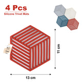 NFI essentials Pack of 4 Silicone Trivet Mats, Multifunction Kitchen Tool - AYAHA ENTERPRISES PRIVATE LIMITED