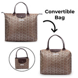 NFI essentials Jacquard Convertible Long Shopping Bag Foldable Shopping Handbag Travel Bag Women Shoulder Waterproof Carry Bag - AYAHA ENTERPRISES PRIVATE LIMITED
