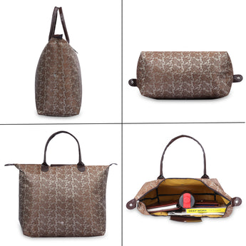 NFI essentials Jacquard Convertible Long Shopping Bag Foldable Shopping Handbag Travel Bag Women Shoulder Waterproof Carry Bag - AYAHA ENTERPRISES PRIVATE LIMITED