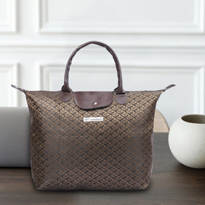 NFI essentials Jacquard Convertible Long Shopping Bag Foldable Shopping Handbag Travel Bag Women Shoulder Waterproof Carry Bag - AYAHA ENTERPRISES PRIVATE LIMITED