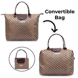 NFI essentials Jacquard Convertible Long Shopping Bag Foldable Shopping Handbag Travel Bag Women Shoulder Waterproof Carry Bag - AYAHA ENTERPRISES PRIVATE LIMITED