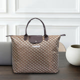 NFI essentials Jacquard Convertible Long Shopping Bag Foldable Shopping Handbag Travel Bag Women Shoulder Waterproof Carry Bag - AYAHA ENTERPRISES PRIVATE LIMITED