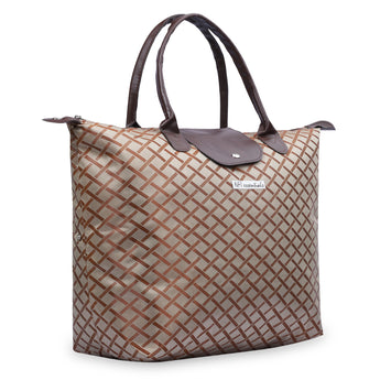 NFI essentials Jacquard Convertible Long Shopping Bag Foldable Shopping Handbag Travel Bag Women Shoulder Waterproof Carry Bag - AYAHA ENTERPRISES PRIVATE LIMITED