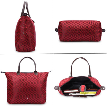 NFI essentials Jacquard Convertible Long Shopping Bag Foldable Shopping Handbag Travel Bag Women Shoulder Waterproof Carry Bag - AYAHA ENTERPRISES PRIVATE LIMITED