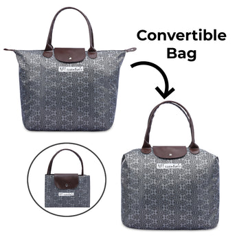 NFI essentials Jacquard Convertible Long Shopping Bag Foldable Shopping Handbag Travel Bag Women Shoulder Waterproof Carry Bag - AYAHA ENTERPRISES PRIVATE LIMITED