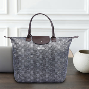 NFI essentials Jacquard Convertible Long Shopping Bag Foldable Shopping Handbag Travel Bag Women Shoulder Waterproof Carry Bag - AYAHA ENTERPRISES PRIVATE LIMITED