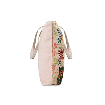 NFI essentials Canvas Owl Printed Shopping Bag, Foldable Shopping Handbag - AYAHA ENTERPRISES PRIVATE LIMITED