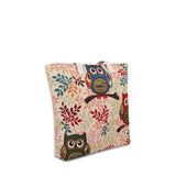 NFI essentials Canvas Owl Printed Shopping Bag, Foldable Shopping Handbag - AYAHA ENTERPRISES PRIVATE LIMITED