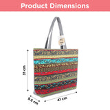 NFI essentials Canvas Printed Tote Bag for Women with Zipper, Casual Handbag - AYAHA ENTERPRISES PRIVATE LIMITED