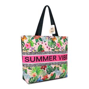 NFI essentials Polyester Printed Tote Bag for Women,Casual  Shopping Handbag, Tote Grocery Portable Bag Eco-friendly Hobo Bag, Travel