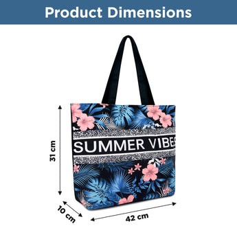 NFI essentials Polyester Printed Tote Bag for Women,Casual  Shopping Handbag, Tote Grocery Portable Bag Eco-friendly Hobo Bag, Travel - AYAHA ENTERPRISES PRIVATE LIMITED