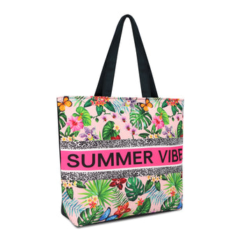 NFI essentials Polyester Printed Tote Bag for Women,Casual  Shopping Handbag, Tote Grocery Portable Bag Eco-friendly Hobo Bag, Travel - AYAHA ENTERPRISES PRIVATE LIMITED