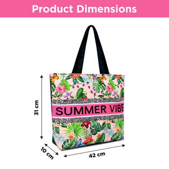 NFI essentials Polyester Printed Tote Bag for Women,Casual  Shopping Handbag, Tote Grocery Portable Bag Eco-friendly Hobo Bag, Travel - AYAHA ENTERPRISES PRIVATE LIMITED