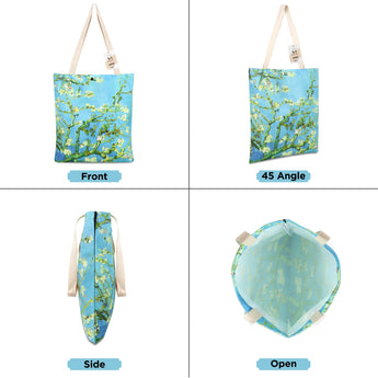 NFI essentials Canvas Printed  Pack of 2  Tote Bag for Women with Tich Button, Casual Handbag Shopping, Tote Grocery Portable Bag Eco-friendly Hobo Bag, Travel. - AYAHA ENTERPRISES PRIVATE LIMITED
