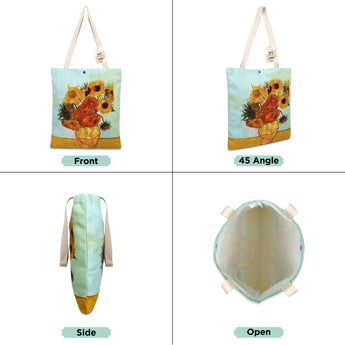 NFI essentials Canvas Printed  Pack of 2  Tote Bag for Women with Tich Button, Casual Handbag Shopping, Tote Grocery Portable Bag Eco-friendly Hobo Bag, Travel. - AYAHA ENTERPRISES PRIVATE LIMITED