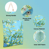 NFI essentials Canvas Printed Tote Bag for Women with Tich Button, Casual Handbag - AYAHA ENTERPRISES PRIVATE LIMITED