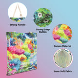 NFI essentials Canvas Printed  Pack of 2  Tote Bag for Women with Tich Button, Casual Handbag Shopping, Tote Grocery Portable Bag Eco-friendly Hobo Bag, Travel. - AYAHA ENTERPRISES PRIVATE LIMITED