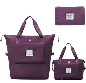 NFI essentials Foldable Travel Bag 41 litres Travel Bag for Women & Men Expandable Duffle Bags for Luggage, Multipurpose Hand Bag for Ladies Lightweight,Weekender Overight