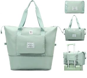 NFI essentials Foldable Travel Bag 41 litres Travel Bag for Women & Men Expandable Duffle Bags for Luggage, Multipurpose Hand Bag for Ladies Lightweight,Weekender Overight (Copy) (Copy)