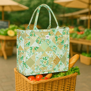 NFI essentials Eco-Friendly Graphic Printed Tote Bag for Women Aesthetic Handbag for Girls Ladies Purse for Multipurpose Shopping Canvas Bags Durable & Washable