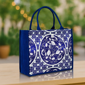 NFI essentials Eco-Friendly Graphic Printed Tote Bag for Women Aesthetic Handbag for Girls Ladies Purse for Multipurpose Shopping Canvas Bags Durable & Washable