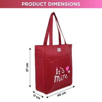 NFI essentials Polyester Printed Tote Bag for Women with Zipper, Casual Handbag Shopping - AYAHA ENTERPRISES PRIVATE LIMITED