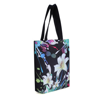 NFI essentials Tote Bag for Women with Zip, Stylish Polyester Canvas Blend Handbag - AYAHA ENTERPRISES PRIVATE LIMITED