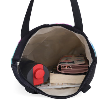 NFI essentials Tote Bag for Women with Zip, Stylish Polyester Canvas Blend Handbag - AYAHA ENTERPRISES PRIVATE LIMITED