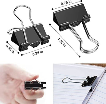 NFI essentials 32 mm Binder Clips Large Binder Clips 12 PCS for Office Supplies, Metal Clips, Binder Clip - AYAHA ENTERPRISES PRIVATE LIMITED