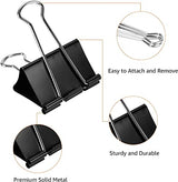 NFI essentials 32 mm Binder Clips Large Binder Clips 12 PCS for Office Supplies, Metal Clips, Binder Clip - AYAHA ENTERPRISES PRIVATE LIMITED