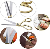 NFI essentials 9.5 Tailor Scissors Gold Stainless Steel Sharp Scissor Professional - AYAHA ENTERPRISES PRIVATE LIMITED