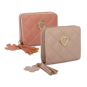 NFI essentials Pack of 2 PU Women's Mini Wallet Clutch Purse Card Holder Small Clutches for Women