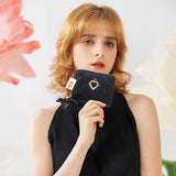 NFI essentials Fashion Soft Fur Semicircle Clutch Wallet for holding Card ,Coin with Zipper - AYAHA ENTERPRISES PRIVATE LIMITED