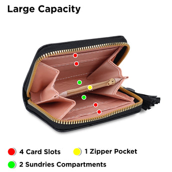 NFI essentials Fashion Soft Fur Semicircle Clutch Wallet for holding Card ,Coin with Zipper - AYAHA ENTERPRISES PRIVATE LIMITED