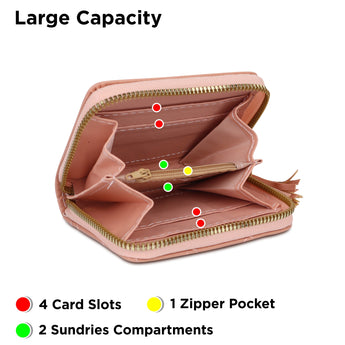 NFI essentials Fashion Soft Fur Semicircle Clutch Wallet for holding Card ,Coin with Zipper - AYAHA ENTERPRISES PRIVATE LIMITED