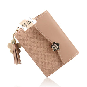 NFI essentials PU Leather Women's Mini Clutch Wallet Girls Card Holder