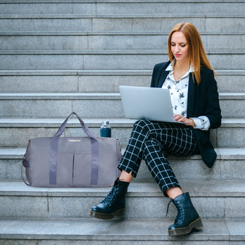 NFI essentials Unisex Duffel Travel Bag, Shoes & Waterproof Compartment Shoulder Bag, Luggage Travelling Bag Strap, Sports - AYAHA ENTERPRISES PRIVATE LIMITED