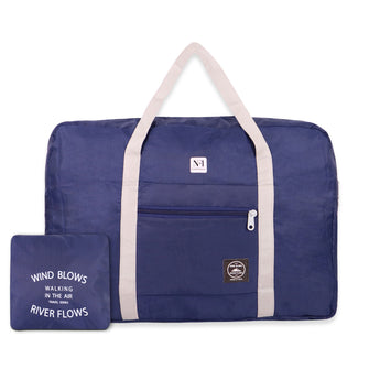NFI essentials Foldable Duffle Bag Luggage Travelling Bag Lightweight Carry on Travel Duffel Bag for Airplane, Beach Bag, Gym Sports - AYAHA ENTERPRISES PRIVATE LIMITED